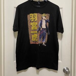 Tokyo Revengers Crunchyroll‎ Kazutora Hanemiya Anime Graphic T Shirt Black Large